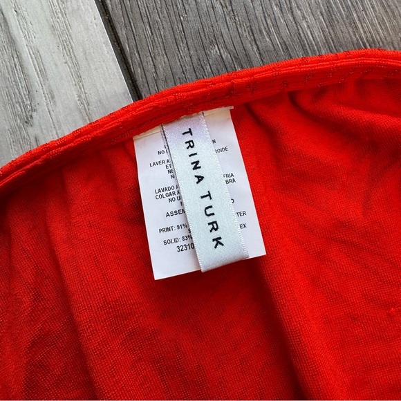 Trina TurkV Vibrant Red Swim Cover-Up Kimono | Good Condition - Picture 4 of 5